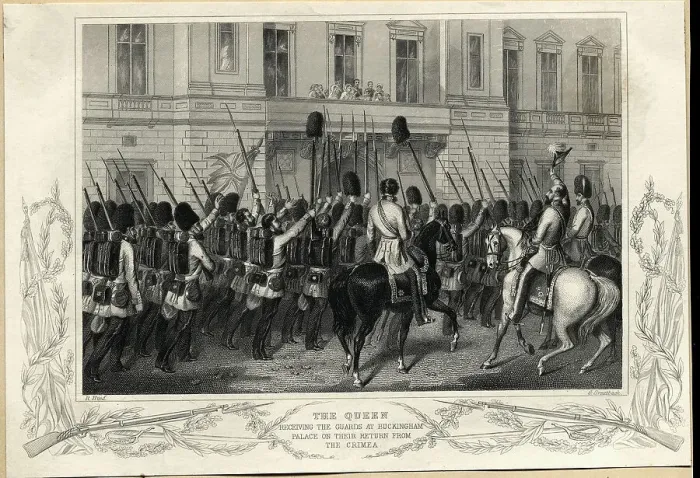Framed Print : Queen Of England Receiving The Guards Framed Print : Queen Of England Receiving The Guards