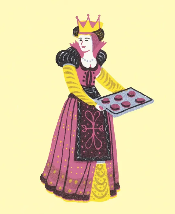 Framed Print : Queen Holding Tray of Hamburgers Framed Print : Queen Holding Tray of Hamburgers