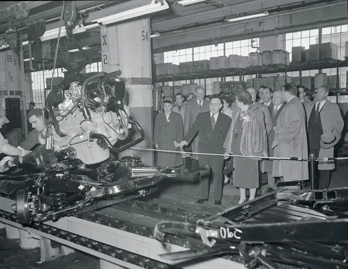 Framed Print : Queen Juliana and Prince Bernhard Touring Ford Plant Framed Print : Queen Juliana and Prince Bernhard Touring Ford Plant