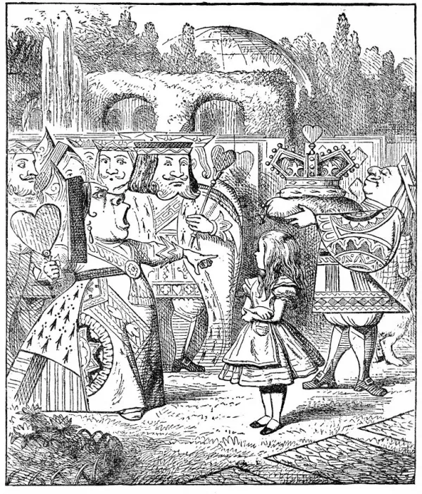 Framed Print : The Queen and King of hearts - Alice in Wonderland 1897 Framed Print : The Queen and King of hearts - Alice in Wonderland 1897