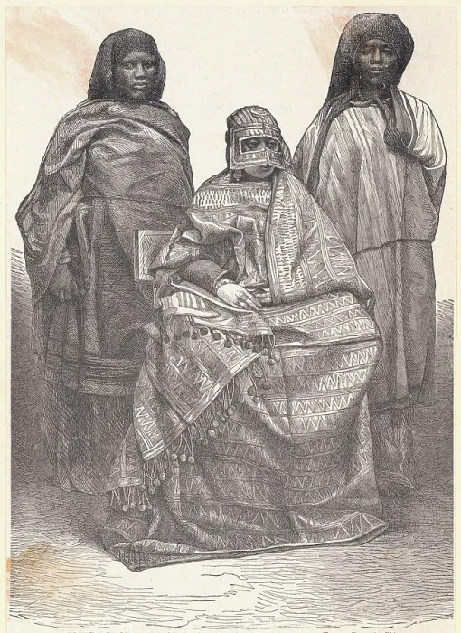 Framed Print : Queen of Maheli and Attendants Framed Print : Queen of Maheli and Attendants