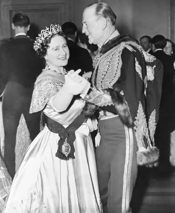 Framed Print : Queen Mother Elizabeth Dancing at Ball Framed Print : Queen Mother Elizabeth Dancing at Ball