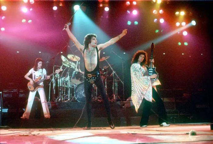 Framed Print : Queen Performing in LA Framed Print : Queen Performing in LA