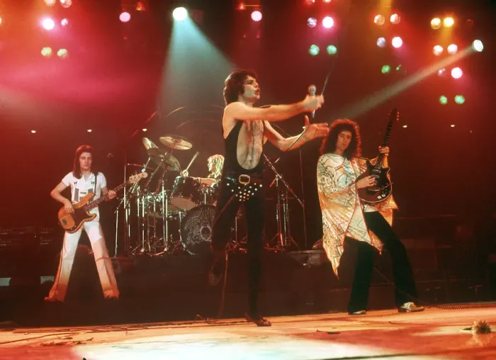 Framed Print : Queen Performing in LA Framed Print : Queen Performing in LA