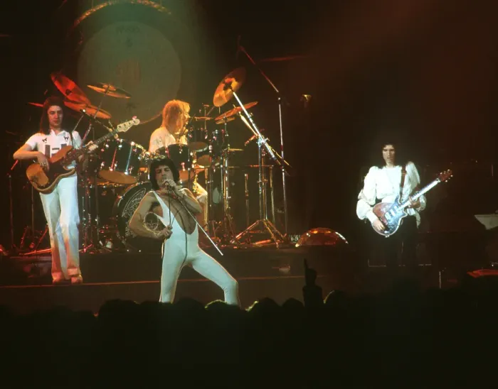 Framed Print : Queen Performing in LA Framed Print : Queen Performing in LA