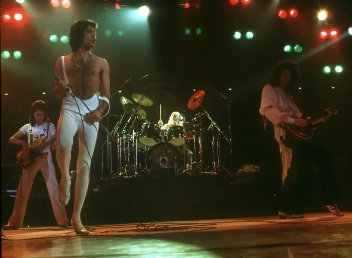 Framed Print : Queen Performing in LA Framed Print : Queen Performing in LA