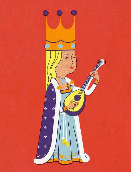 Queen Playing Lute