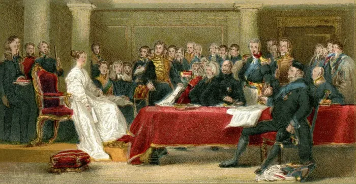 Framed Print : Queen Victoria and her Minsiters Framed Print : Queen Victoria and her Minsiters