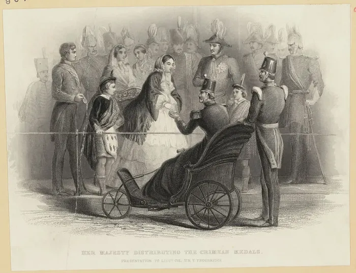 Framed Print : Queen Victoria Presenting Crimean Medal Framed Print : Queen Victoria Presenting Crimean Medal