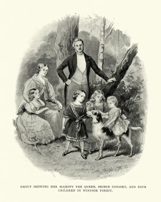 Framed Print : Queen Victoria and Prince Albert with their children Framed Print : Queen Victoria and Prince Albert with their children