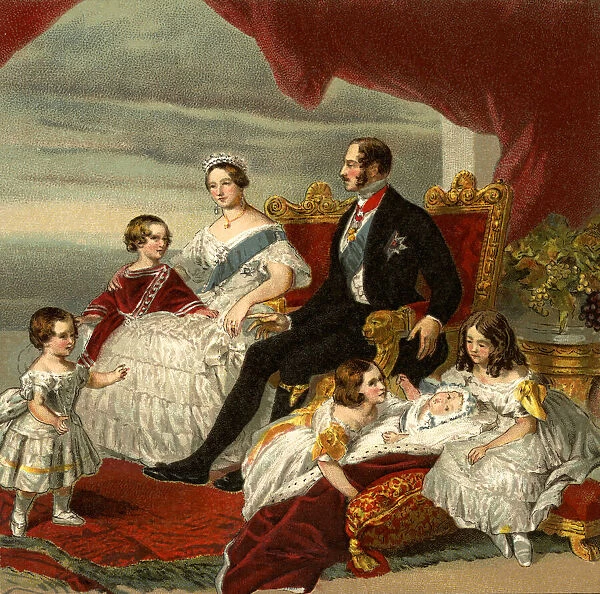 QUEEN VICTORIA, PRINCE ALBERT AND THEIR CHILDREN