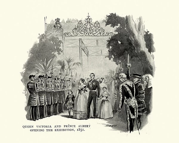 Queen Victoria and Prince Albert opening the Great Exhibition