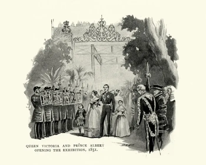 Framed Print : Queen Victoria and Prince Albert opening the Great Exhibition Framed Print : Queen Victoria and Prince Albert opening the Great Exhibition