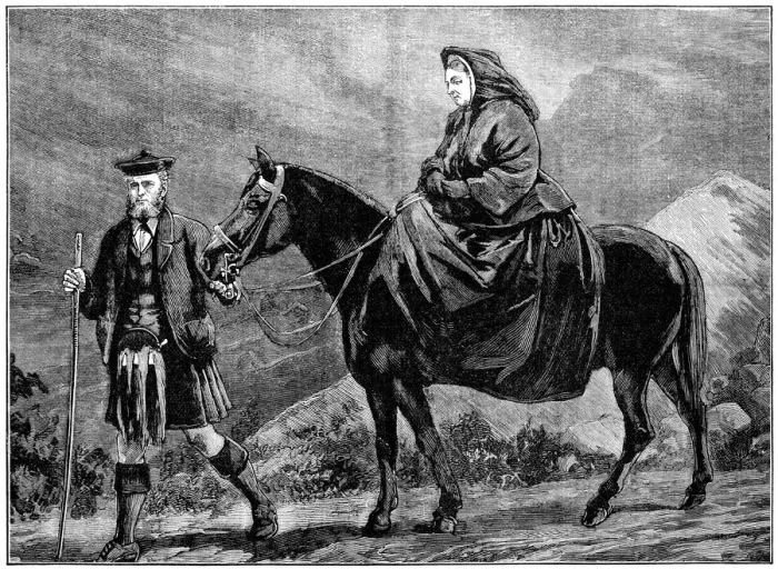 Framed Print : Queen Victoria and her servant John Brown in Scotland Framed Print : Queen Victoria and her servant John Brown in Scotland