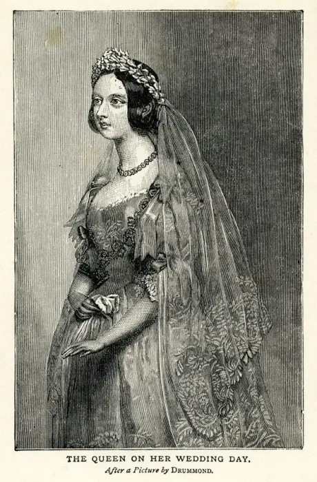 Framed Print : Queen Victoria on her wedding day Framed Print : Queen Victoria on her wedding day