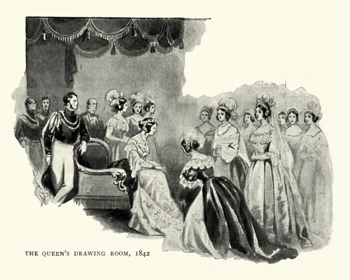 Framed Print : Queen Victorias drawing room, 1842 Framed Print : Queen Victorias drawing room, 1842