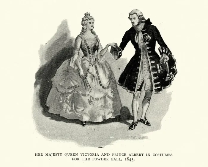 Framed Print : Queen Victorias and Prince Albert in costume, Powder Ball, 1845 Framed Print : Queen Victorias and Prince Albert in costume, Powder Ball, 1845