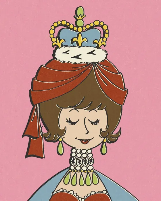 Framed Print : Queen Wearing a Crown Framed Print : Queen Wearing a Crown