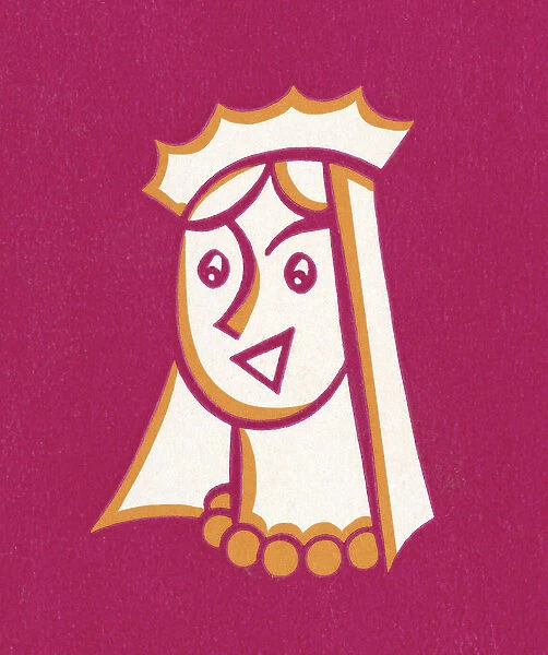 Queen Wearing Crown and Veil