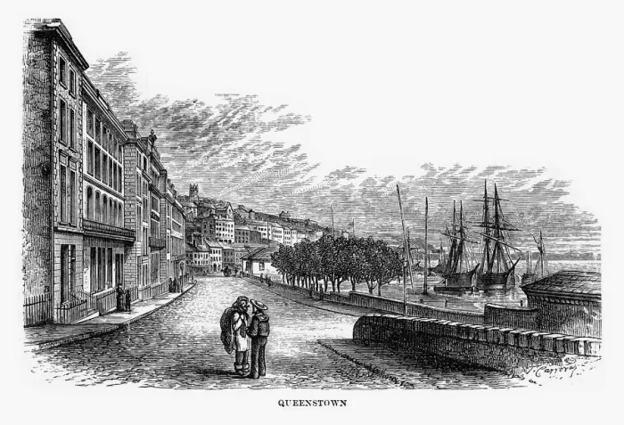 Framed Print : Queenstown, Cork, County Cork, Ireland Victorian Engraving, 1840 Framed Print : Queenstown, Cork, County Cork, Ireland Victorian Engraving, 1840
