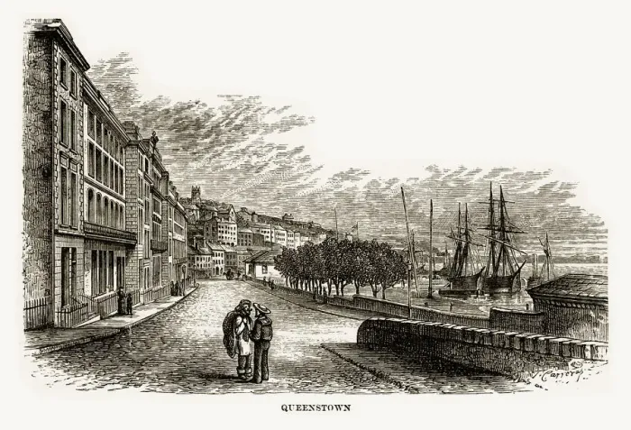 Framed Print : Queenstown, Cork, County Cork, Ireland Victorian Engraving, 1840 Framed Print : Queenstown, Cork, County Cork, Ireland Victorian Engraving, 1840