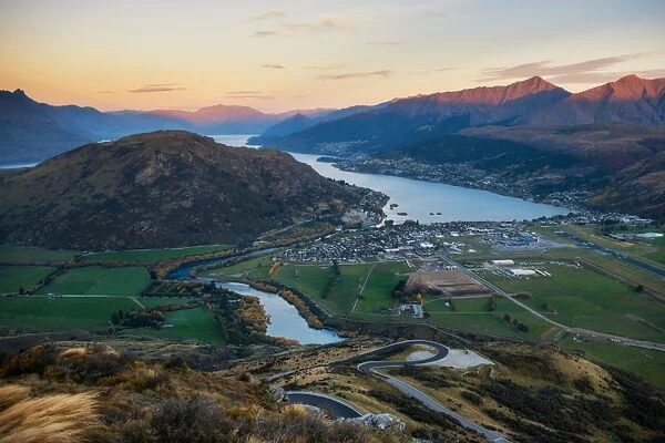 Queenstown from Remarkable Peak, South Island, New Zealand