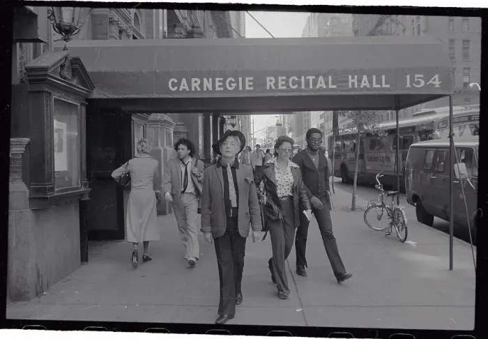 Framed Print : Quentin Crisp Standing Outside Carnegie Recital Hall Framed Print : Quentin Crisp Standing Outside Carnegie Recital Hall