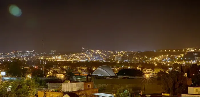 Framed Print : Queretaro, Mexico at night