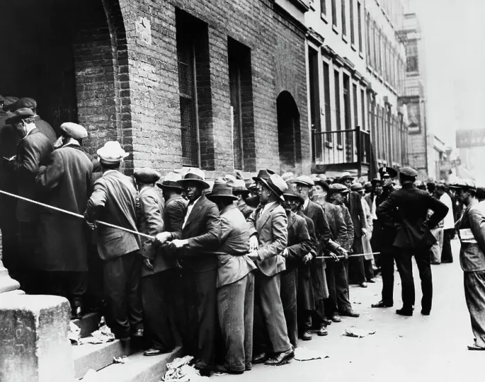 Framed Print : Queue Of Unemployed Men Framed Print : Queue Of Unemployed Men