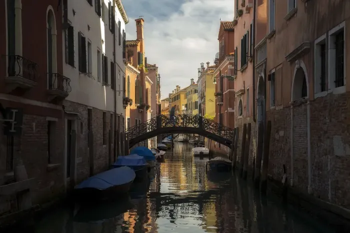 Framed Print : Quiet Venice Canal