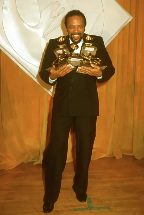 Framed Print : Quincy Jones With Grammy Trophies Framed Print : Quincy Jones With Grammy Trophies