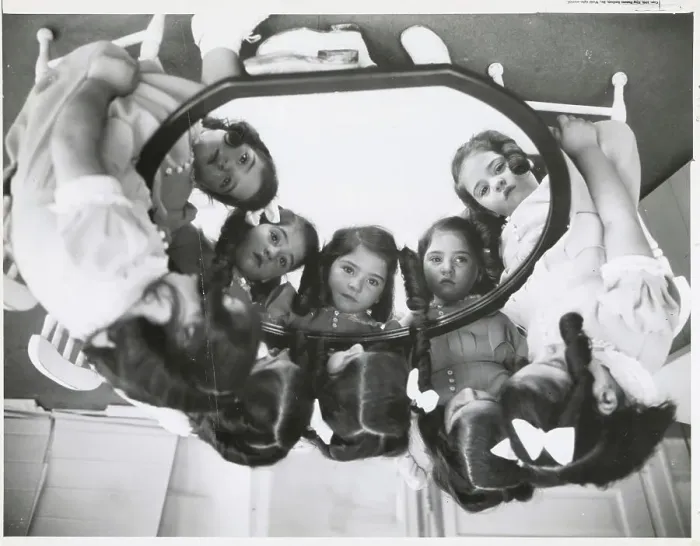 Framed Print : The Quintuplets Gazing Into Mirror Framed Print : The Quintuplets Gazing Into Mirror