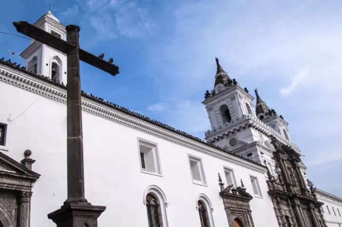 Framed Print : Quitos Colonial Church and Monastery of Saint Francis