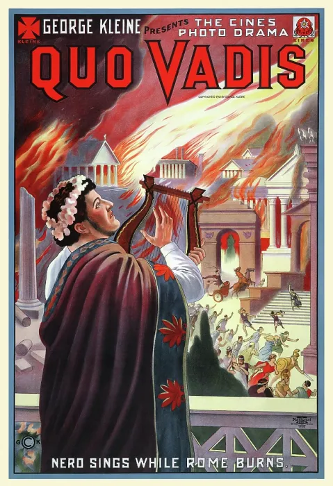 Framed Print : Quo Vadis - Nero Sings Framed Print : Quo Vadis - Nero Sings