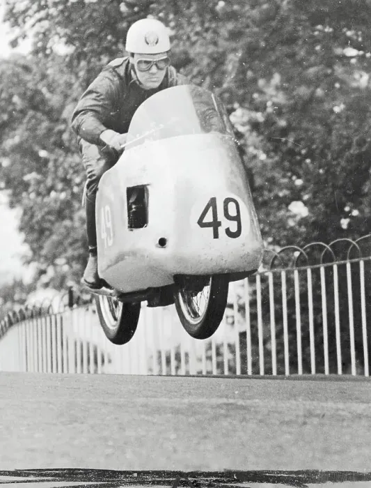Framed Print : R. McIntyre Driving Norton Motorcycle Framed Print : R. McIntyre Driving Norton Motorcycle