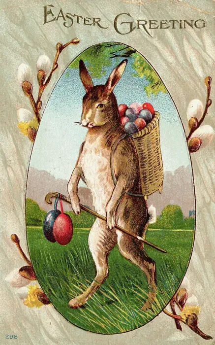 Framed Print : Rabbit Carrying Easter Eggs Framed Print : Rabbit Carrying Easter Eggs