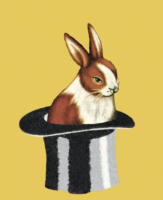 Framed Print : Rabbit in Top Hat Framed Print : Rabbit in Top Hat
