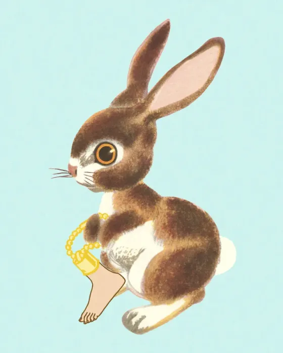 Framed Print : Rabbit Holding a Foot Keychain Framed Print : Rabbit Holding a Foot Keychain