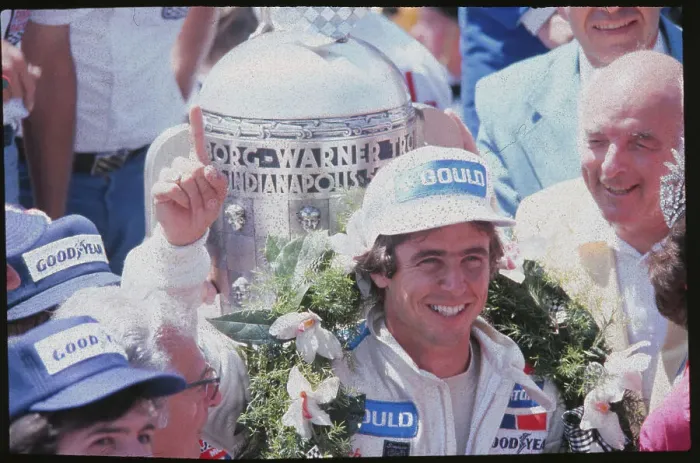Framed Print : Race Car Driver Rick Mears Smiling After Victory Framed Print : Race Car Driver Rick Mears Smiling After Victory