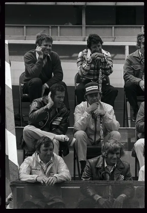 Framed Print : Race Car Drivers Being Briefed Framed Print : Race Car Drivers Being Briefed