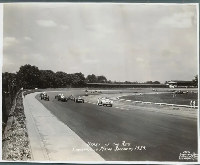 Framed Print : Race Cars During Indianapolis Racing Event