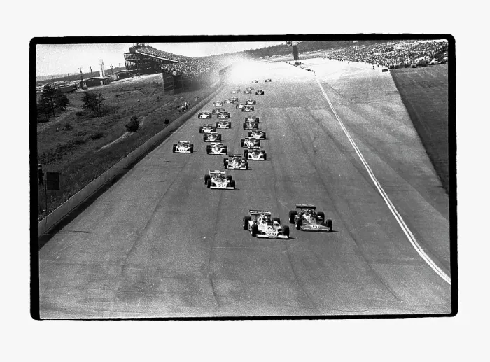 Framed Print : Race Cars Racing on Track Framed Print : Race Cars Racing on Track