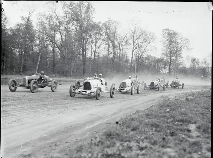 Framed Print : Race Cars Racing on Track Framed Print : Race Cars Racing on Track