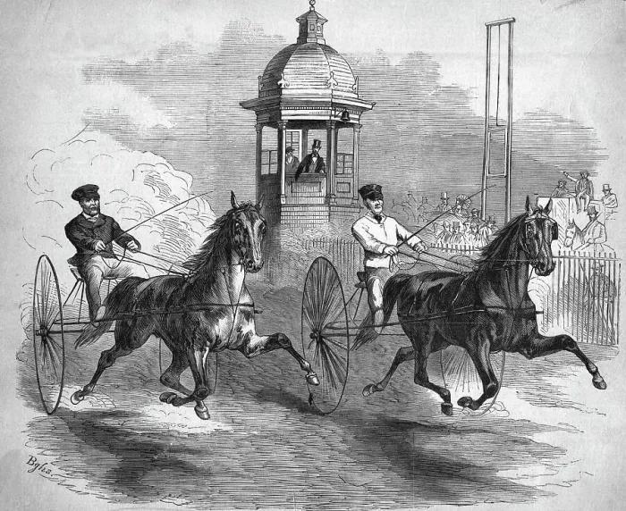 Framed Print : The Race Between Celebrated Trotters Framed Print : The Race Between Celebrated Trotters