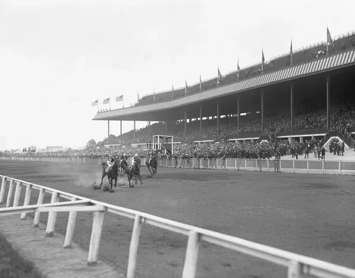 Framed Print : Race on Opening Day at Belmont Park Race Track Framed Print : Race on Opening Day at Belmont Park Race Track