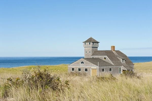 Race Point Beach, Old Harbor Life-Saving Station Museum, dune on the Atlantic Ocean, nature reserve, Cape Cod National Seashore, Massachusetts, New England, USA, North America, America