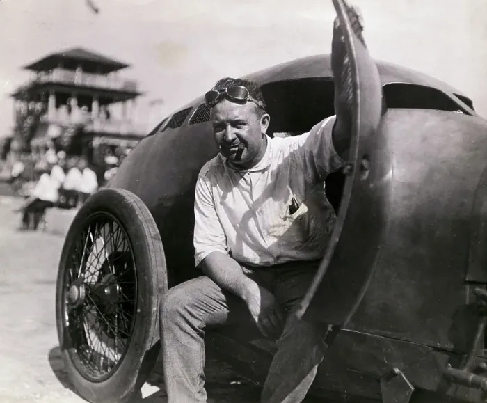 Framed Print : Racecar Driver Barney Oldfield Pausing in Racecar Framed Print : Racecar Driver Barney Oldfield Pausing in Racecar