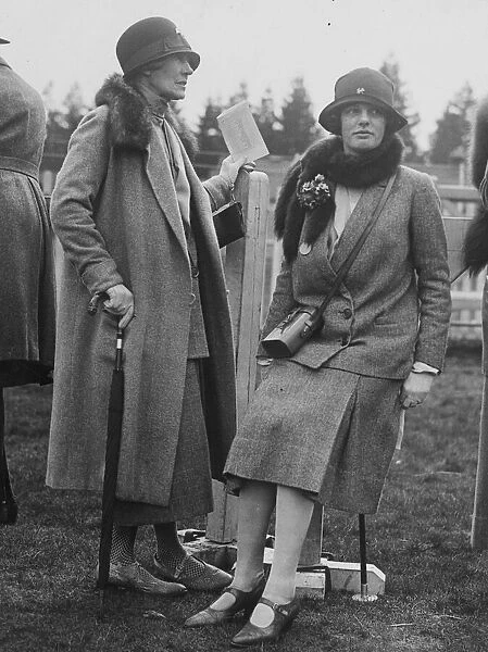 Racegoers. April 1926: At a Ludlow Hunt Steeplechase, Miss Hunt