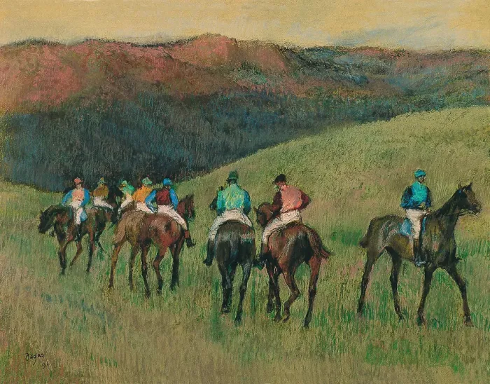 Framed Print : Racehorses in a Landscape, 1894. Artist: Degas, Edgar (1834-1917) Framed Print : Racehorses in a Landscape, 1894. Artist: Degas, Edgar (1834-1917)