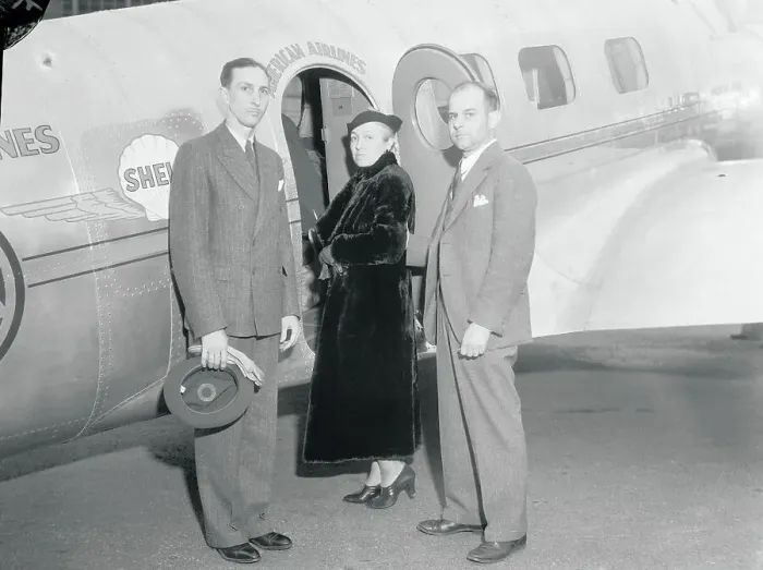 Framed Print : Racer Jimmy Doolittle With Wife and Robert Adamson by Airplane Framed Print : Racer Jimmy Doolittle With Wife and Robert Adamson by Airplane